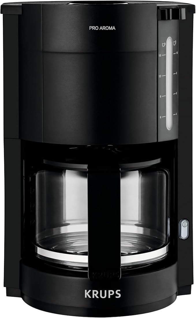 Krups Proaroma Ekspres Przelewowy, Czarny, 1050W 230V [Klasa energetyczna B]