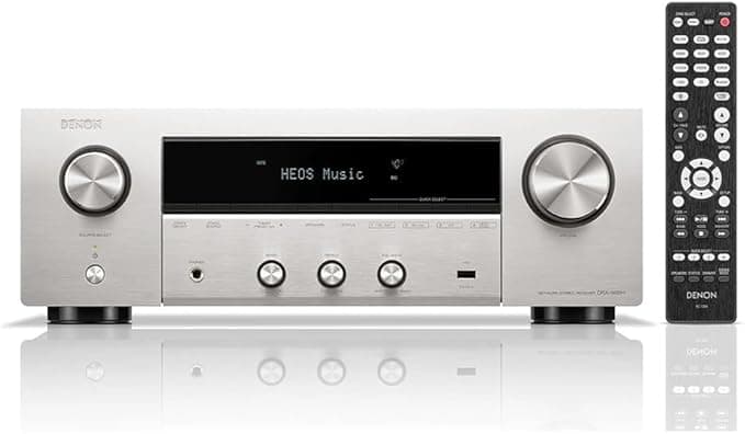 Denon DRA-900H 2.2-kanałowy wzmacniacz 145 W 8K-AV z wbudowanym HEOS - srebrny