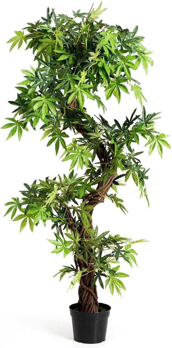 COSTWAY Sztuczna roślina duża 160 cm