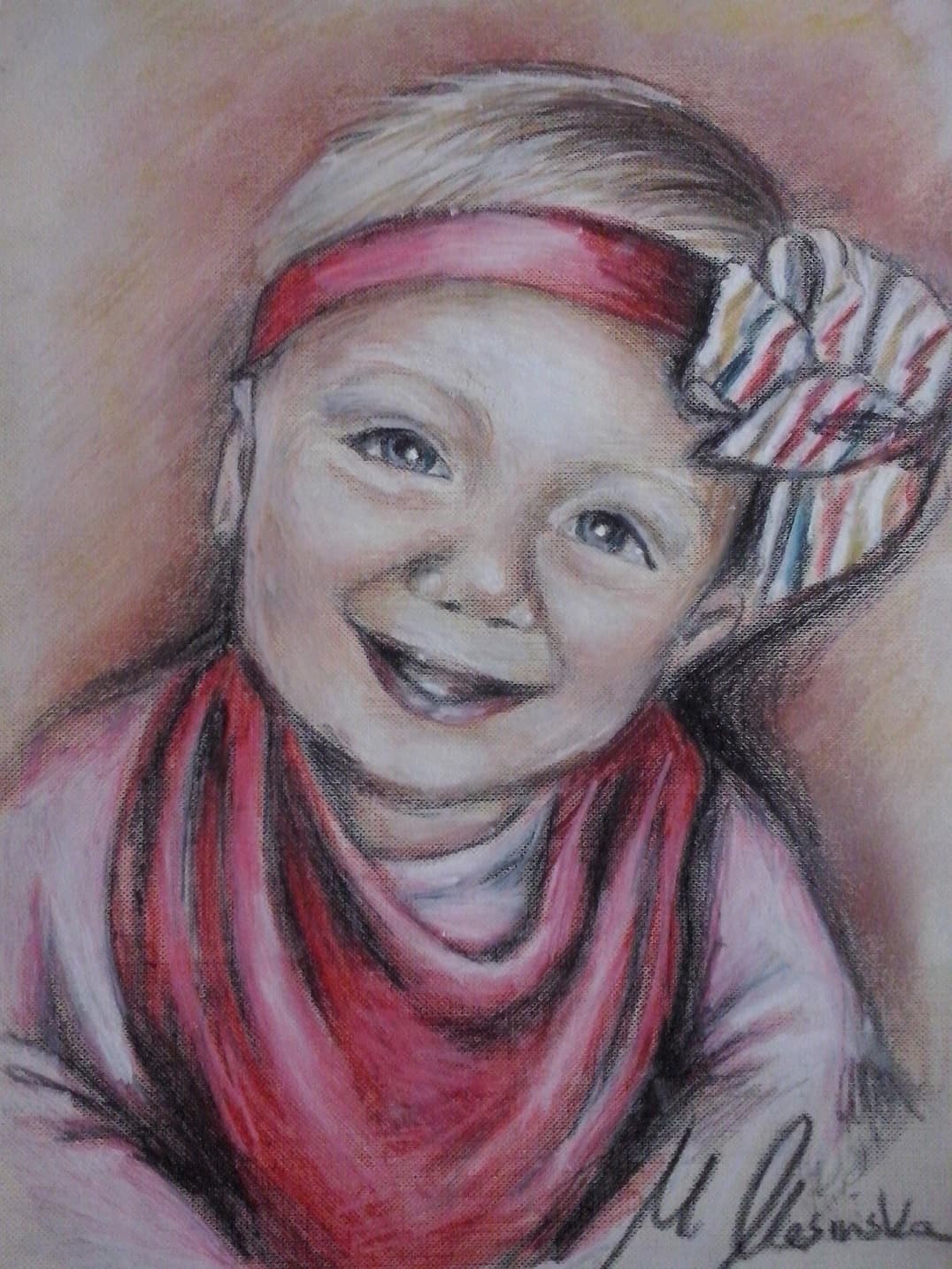 Portret ołówkiem lub kredkami elegancki i wzruszający prezent 