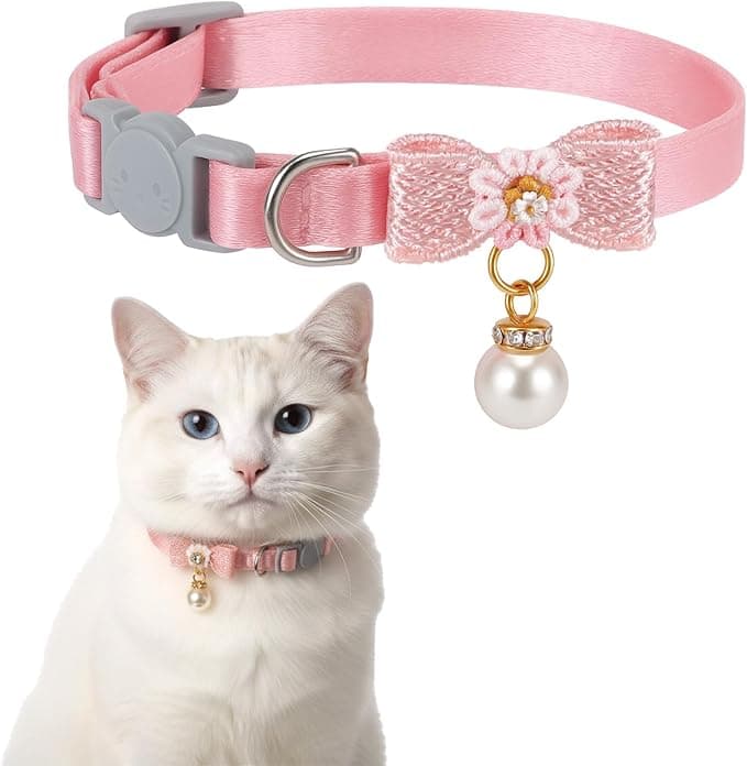 Obroża dla kota, regulowana różowa obroża