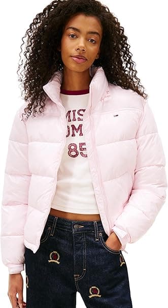Tommy Jeans Tjw Pckbl HD Ess Pffr Shiny Ext Dw0dw22039 Kurtka puchowa, jasnoróżowa, S