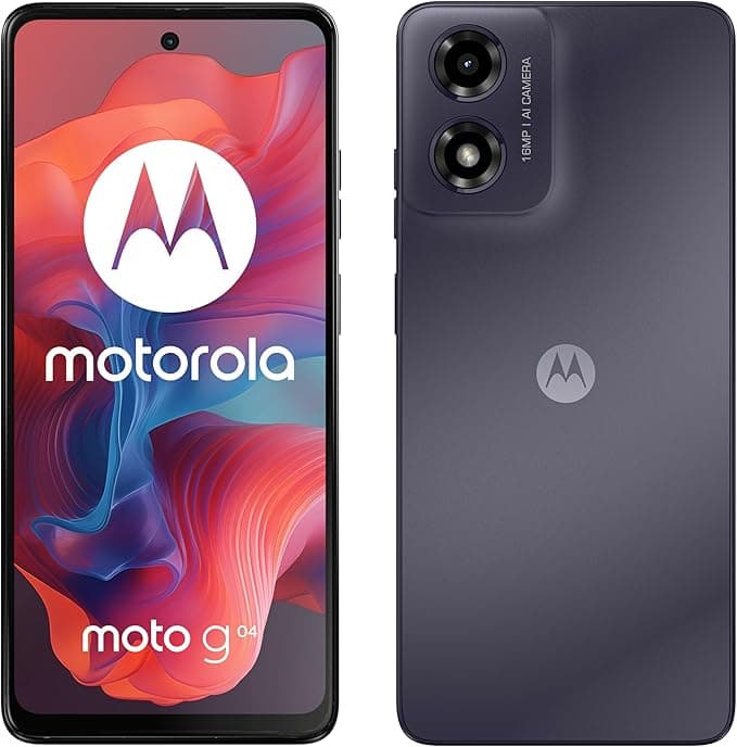 Motorola Moto G04 Smartfon (wyświetlacz HD+ 6,5 cala, aparat 50 MP, 4/64 GB, bateria 5000 mAh