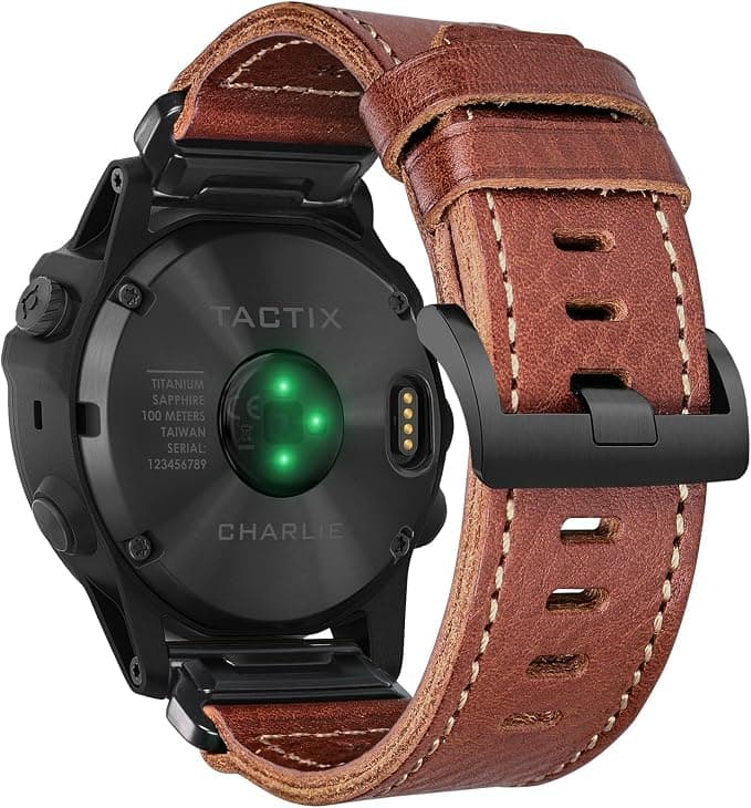 Skórzany pasek w stylu retro pasuje do zegarka Garmin fēnix