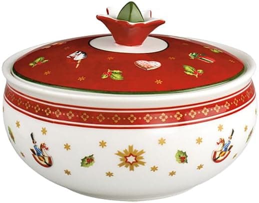 Villeroy & Boch Toy'S Delight Cukiernica, Biały/Czerwony, 10 x 13 cm