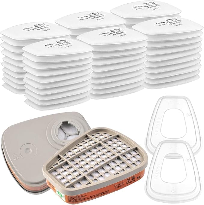 XMSZQU Zestaw 64 filtrów przeciw oparom organicznym
