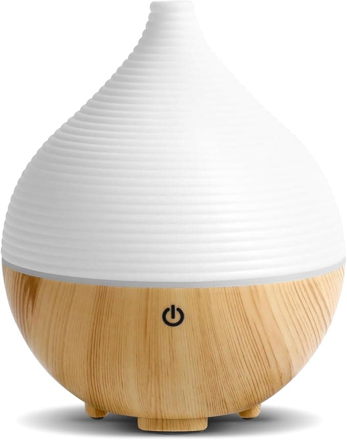 AiQInu Dyfuzor olejków eterycznych, 160 ml dyfuzor zapachowy nawilżacz powietrza z 7 kolorami LED
