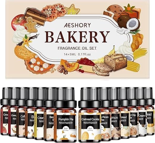 Aeshory 14 x 5 ml Zestaw Olejków Eterycznych Do Piekarni – Olejki Zapachowe Do Dyfuzorów