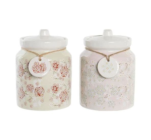 Naczynie DKD Home Decor 12 X 12 X 16 cm 1 L Dolomite Traditional (2 Sztuki)