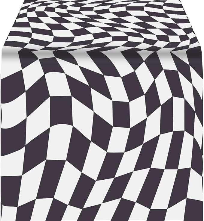 Talking Tables | 120 x 180 czarno-biały papierowy pokrowiec na stół