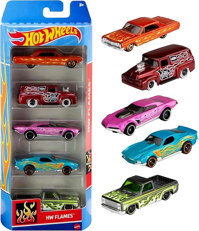 Hot Wheels - Zestaw 5 samochodzików w skali 1:64 z realistycznymi detalami