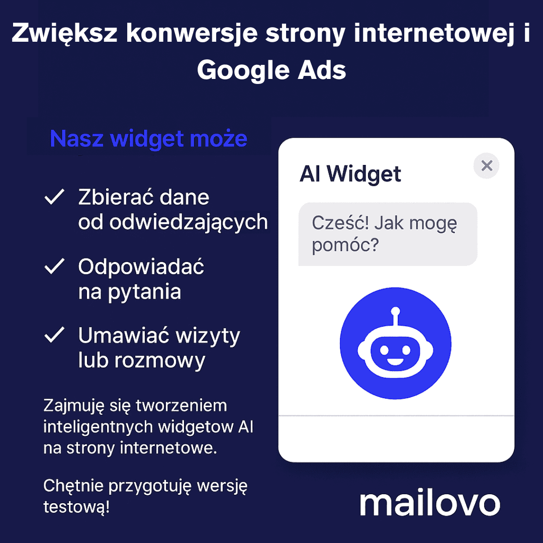 Inteligentne widgety AI dla Twojej strony internetowej – działają już dziś.