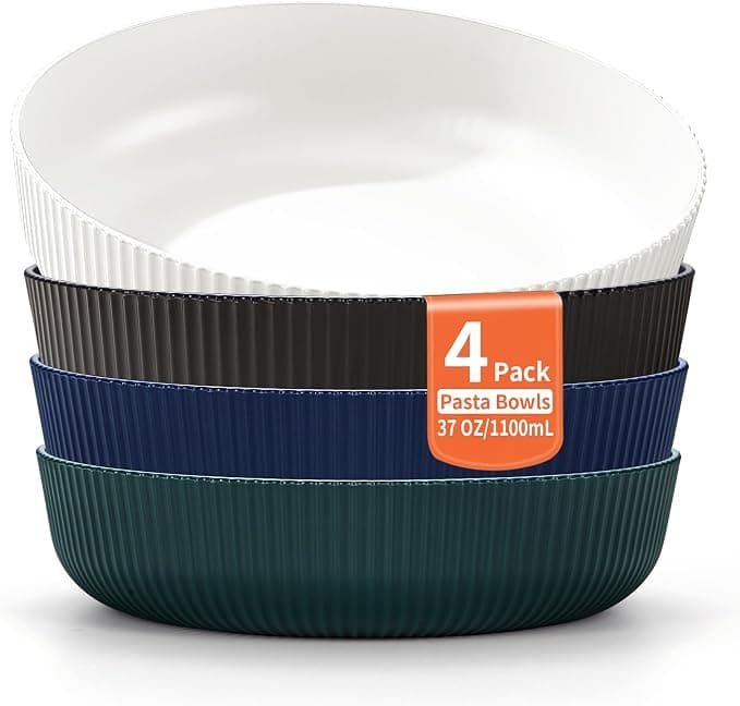 Berglander Zestaw misk do makaronu 4 sztuki, wielokrotnego użytku 37oz