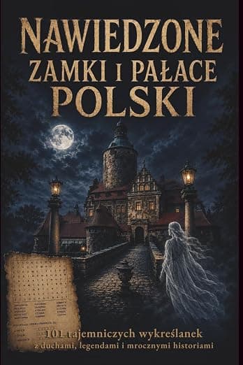 Nawiedzone Zamki i Pałace Polski: 101 tajemniczych wykreślanek z duchami, legendami i mrocznymi historiami