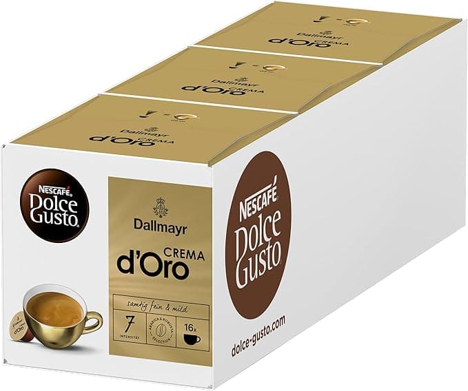 NESCAFÉ Dolce Gusto Dallmayr Crema d'Oro | 48 kapsułek do kawy | 100% ziaren arabskiej | delikatny krem i pełny aromat |