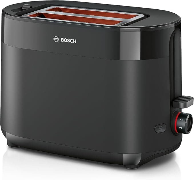  Bosch MyMoment TAT2M123 kompaktowy toster, zintegrowana nasadka do bułek, z funkcją rozmrażania, z automatycznym wyłączaniem kompaktowy toster