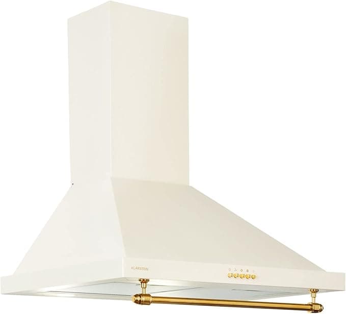 Klarstein Okap kuchenny, okap kominowy 60 cm, ścienny wentylator wyciągowy do kuchni ze światłami LED, filtry przeciwtłuszczowe