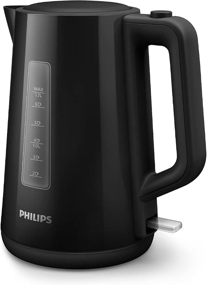 Philips Czajnik Elektryczny 1,7 l, Wskaźnik Poziomu Wody, Czarny