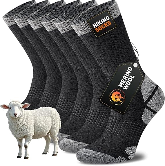 Niorasen Skarpety Merino dla Mężczyzn i Kobiet, Termiczne Skarpety Zimowe, Ciepłe, Grube, Zapobiegające Otarciom