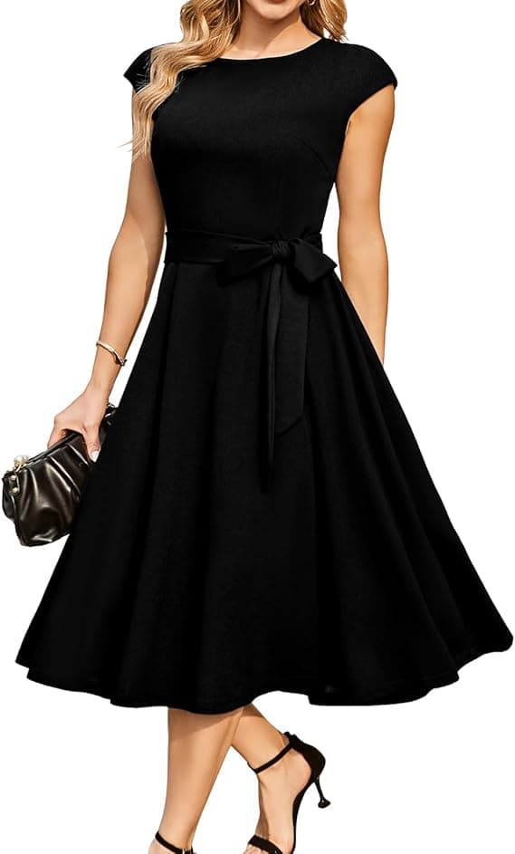 DRESSTELLS sukienka retro rockabilly midi lata 50. elegancka damska suknia ślubna