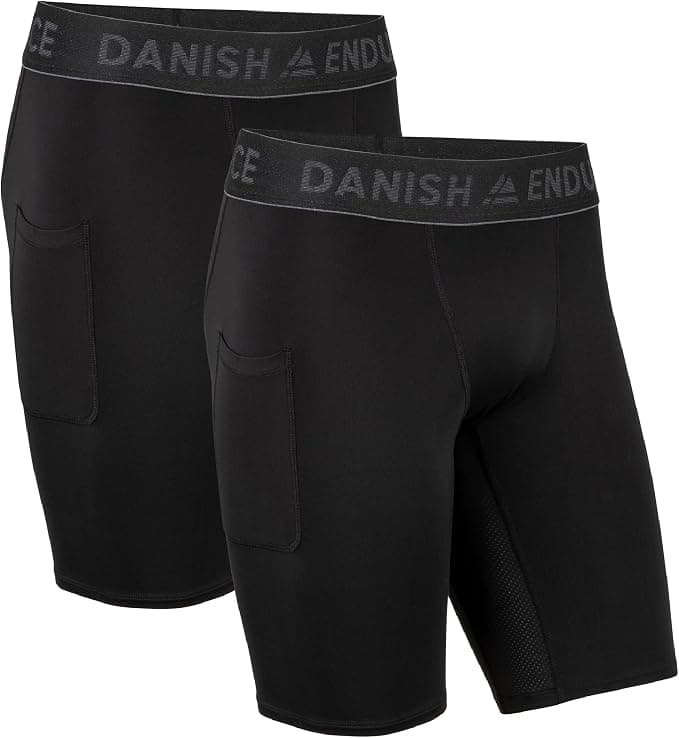 DANISH ENDURANCE Spodenki Kompresyjne Męskie, do Biegania, Szybkoschnące