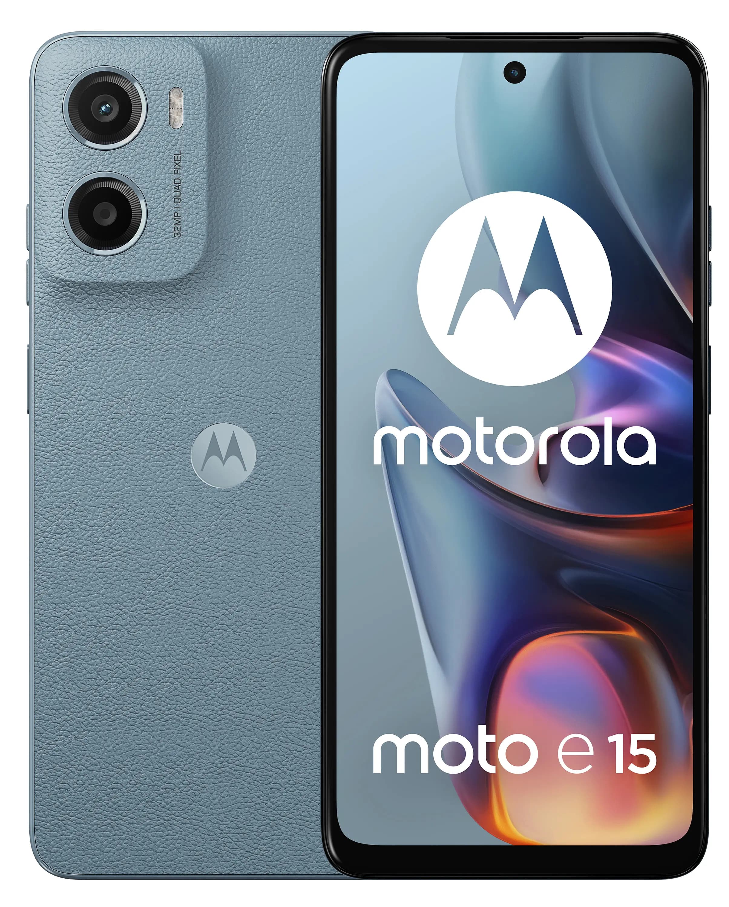 Smartfon Motorola moto e15 2/64GB 6,67" 90Hz 32Mpix Niebieski