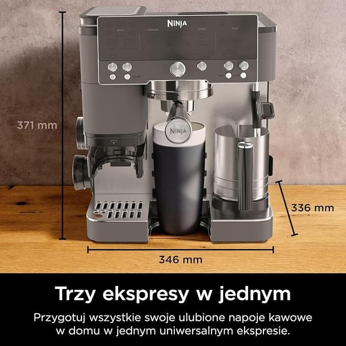 Ninja Luxe Premier ekspres do kawy 3 w 1, metaliczny, ES601EUGM