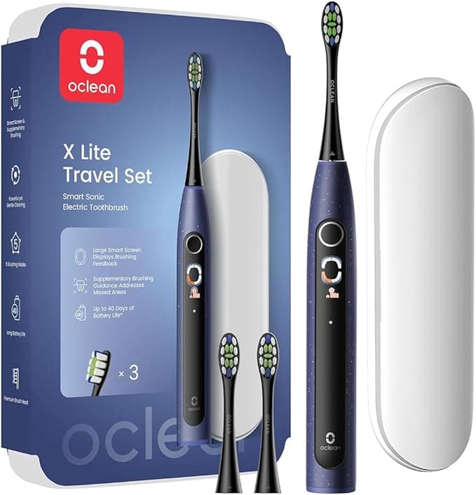 Oclean X Lite zestaw niebieskich szczoteczek do zębów
