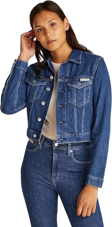 Calvin Klein Kurtka Trucker Kobiety Cropped 90's Denim Trucker