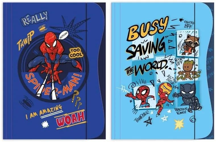 Beniamin, Spider-Man, teczka z gumką, A4, 1 szt.