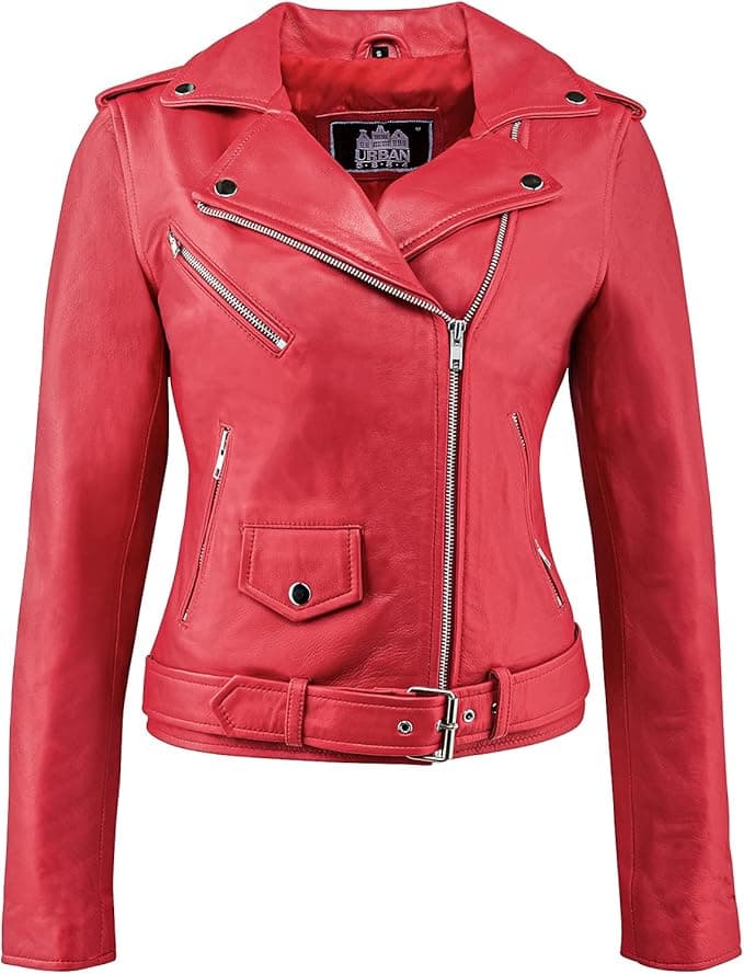 URBAN LEATHER Damski Ur-195 Urban Leather Perfecto damski czerwony