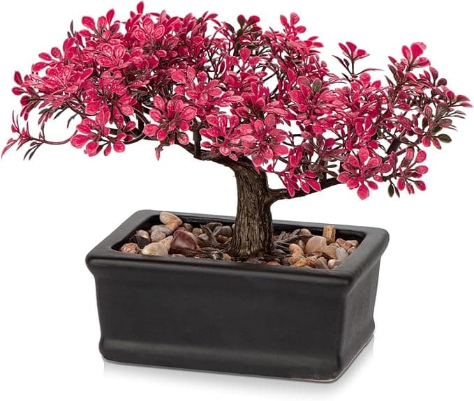 Hollyone Różowe sztuczne drzewko bonsai