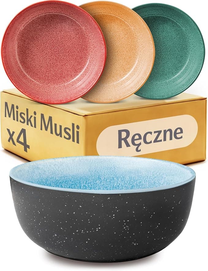 Cosumy Zestaw 4 Misek do Muesli z Kamionki 800ml