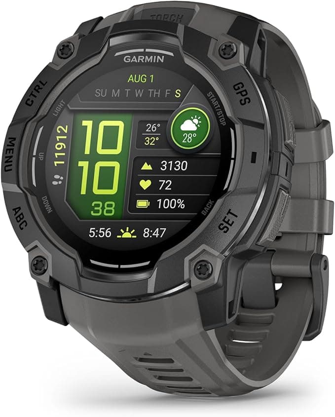 Garmin Instinct 3 [odnowiony], wytrzymały smartwatch GPS 50 mm, wbudowane aplikacje sportowe i monitorowanie zdrowia, latarka LED,
