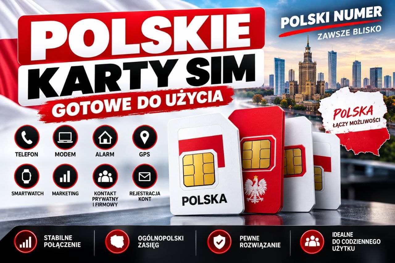 Karta SIM Holandia i Polska – zarejestrowana eSIM, wysyłka worldwide