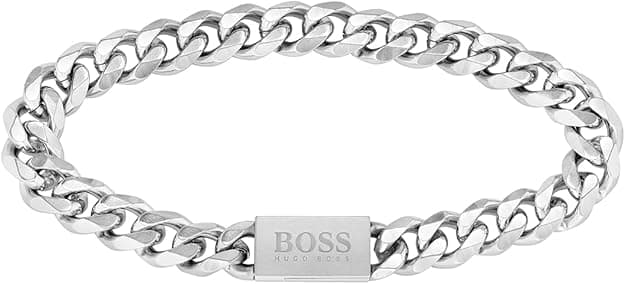 Boss Chain for him Armband Panzerkette aus Edelstahl in der Farbe Silber