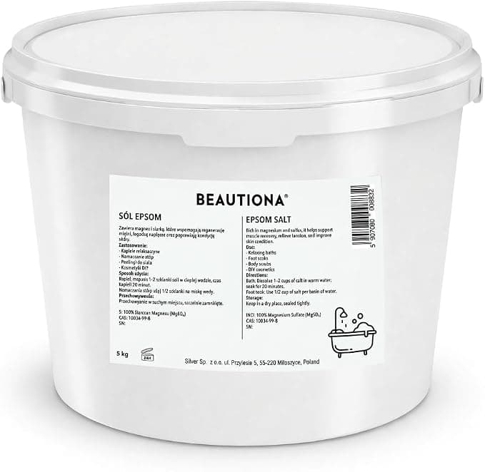 SÓL EPSOM 5 KG – Siarczan Magnezu do Kąpieli, Regeneracji i Pielęgnacji Ciała