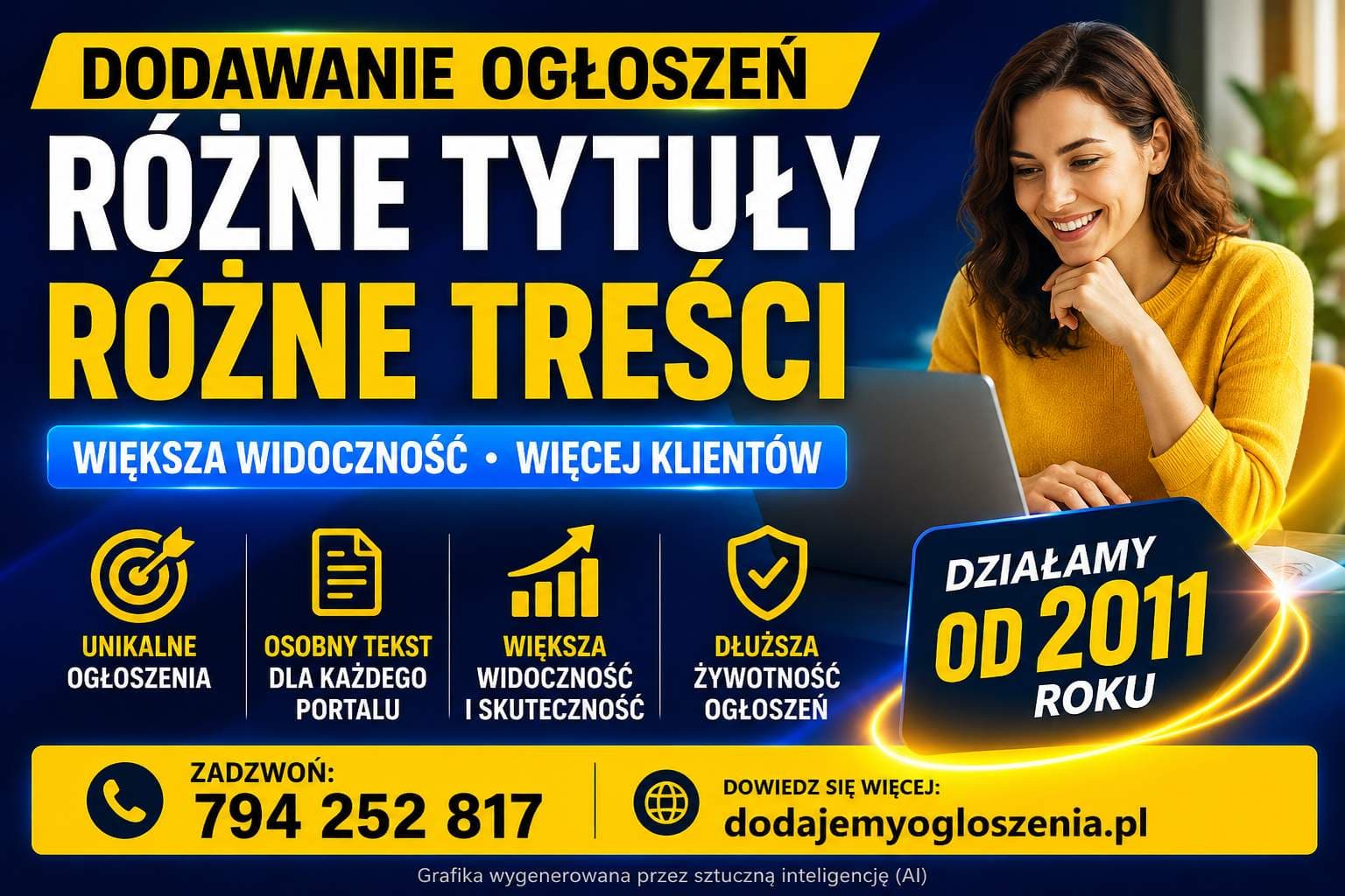 Ogłoszenia na portalach - unikalne teksty, bez kopiuj-wklej. Multiposting ogłoszeń