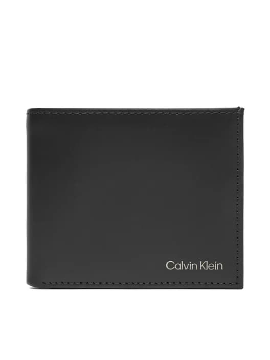 Calvin Klein Portfel męski Ck Smooth Trifold W/ Coin LV04D1103G Czarny
