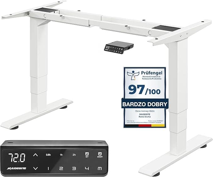 MAIDeSITe Elektryczne biurko z regulacją wysokości z 2 mocnymi silnikami