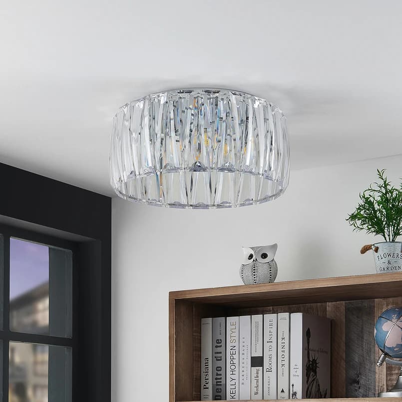 Lampa sufitowa Sofia, przezroczysta, akrylowa, Ø 46 cm