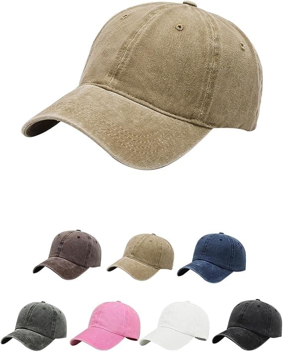 Aomig Czapka z daszkiem dla mężczyzn i unisex, vintage, typu „dad cap”