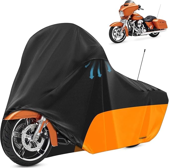 Pokrowiec na motocykl, z otworami wentylacyjnymi