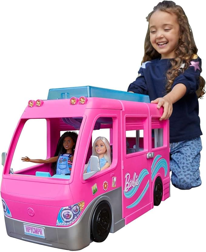 Barbie Dreamcamper Zestaw z kamperem z obracającymi się kółkami