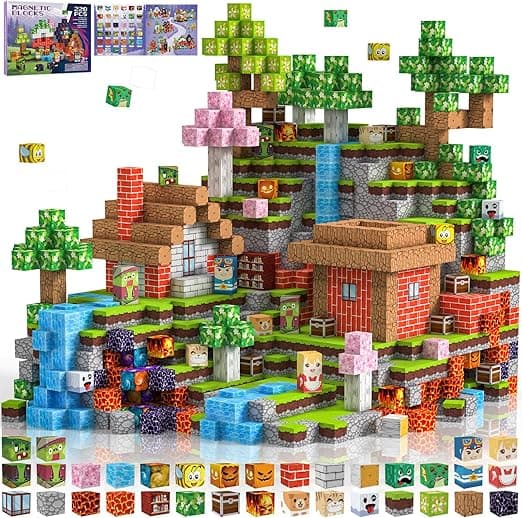 Klocki Magnetyczne 220 PCS 2CM, 3+ Zabawki sensoryczne STEM Montessori, Magnetyczne Klocki