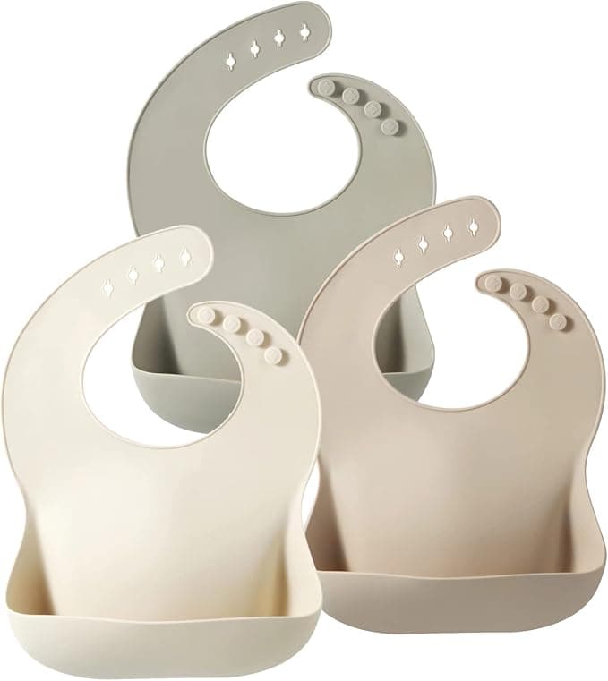 PandaEar Silicone Baby Bib for Girls Boys