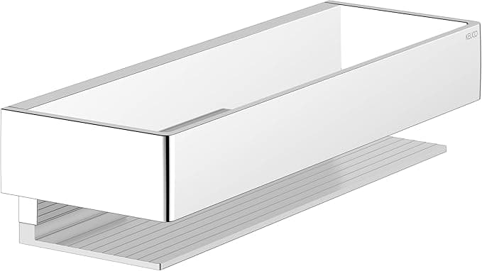 Koszyk prysznicowy 30 cm, aluminium anodowane i chromowane, zdejmowany, ze śrubami i kołkami, Półka prysznicowa do wiercenia