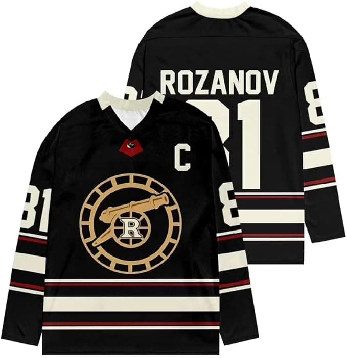 Heated Rivalry Merch Rozanov 81 Hockey Black Jersey Bluzy Unisex Sweter z długim rękawem Sport Streetwear Top