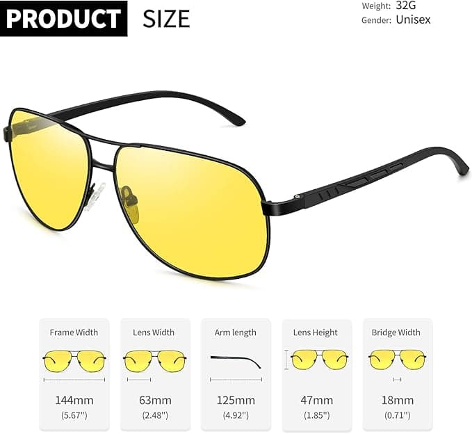 Joopin Polaryzowane Metalowe Okulary Lotnicze