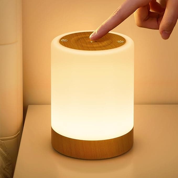 Lampka nocna LED, dotykowa, 256 kolorów ściemniana lampka nocna dla dzieci, ładowana przez USB,